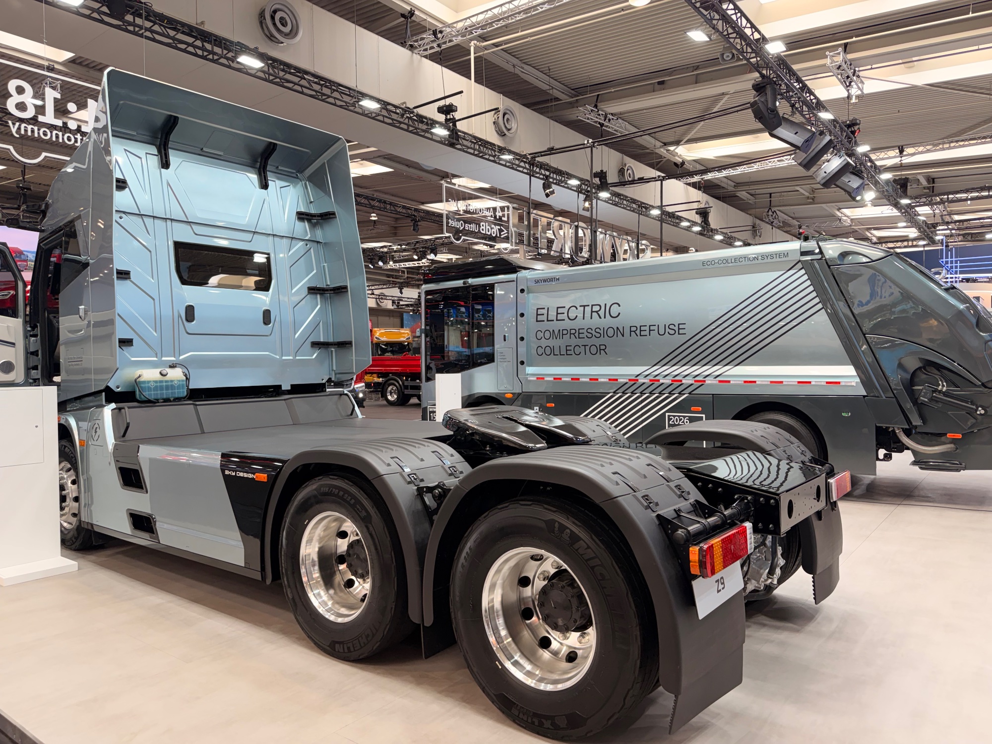 Skyworth presenta por primera vez en Hannover el Z9 como una pesada cabeza tractora eléctrica 6×4.